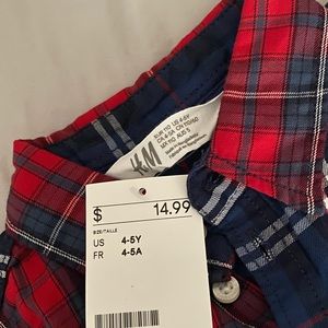 NWT Long Sleeve Plaid Button Up